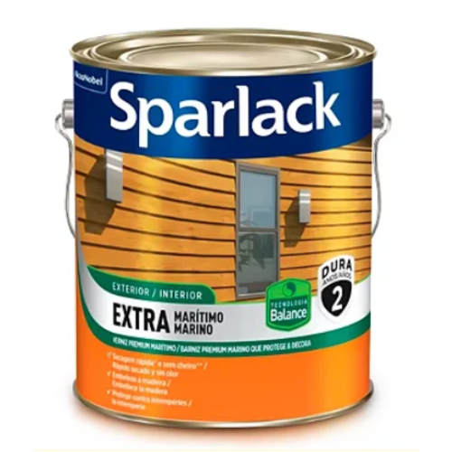 Verniz Extra Marítimo Sparlack Acetinado a Base de Água de 3,6L Coral